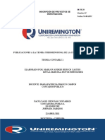 PROYECTO de INVESTIGACION Publicaciones A La Teoria Tridimensional de La Contabilidad