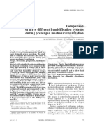 Tre Differenti Sistemi Di Umidificazione A Confronto Durante Ventilazione Meccanica Prolungata