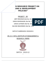 A Human Resource Project On Training & Development Policies