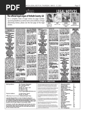 The Champion Legal Ads 05 06 21 Pdf Pro Se Representation In United States State Court 