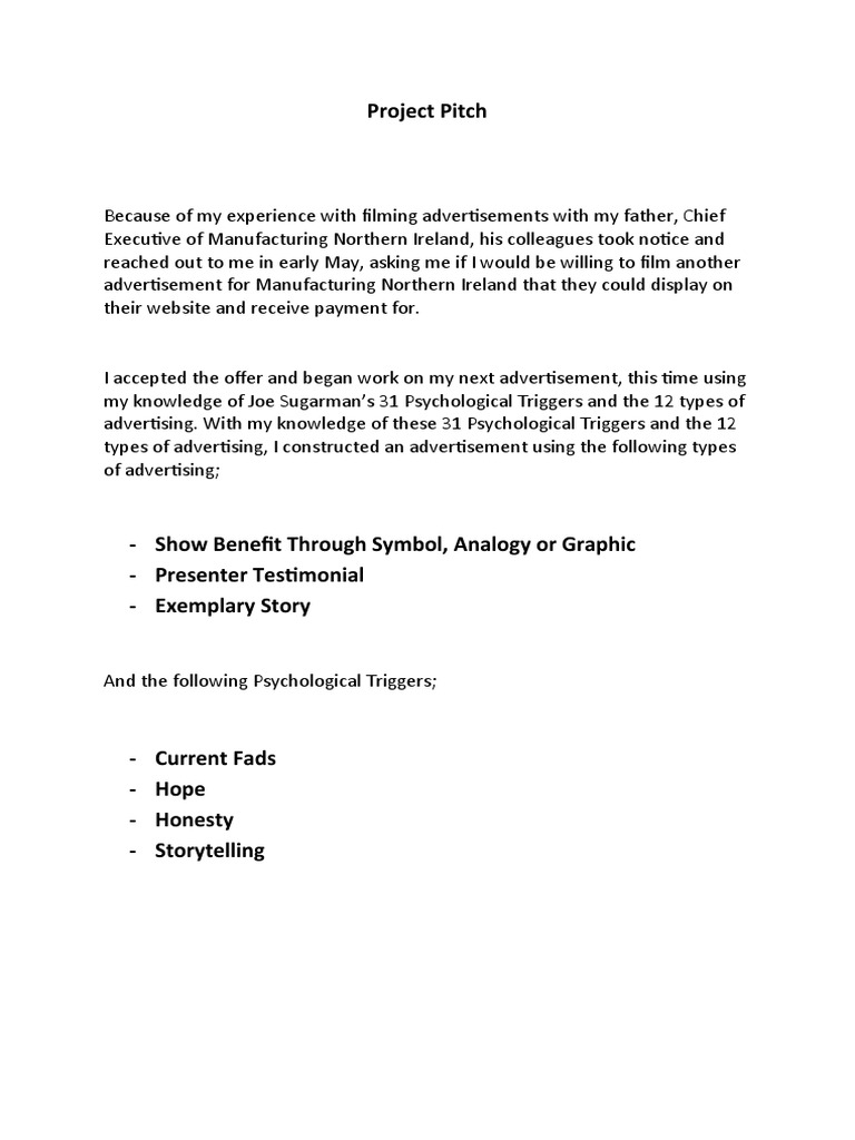 Ad Project Pitch | PDF