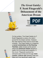 The Great Gatsby:: F. Scott Fitzgerald's Debasement of The American Dream