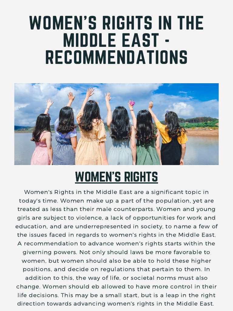 Women'S Rights in The Middle East - Recommendations | PDF