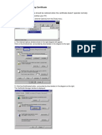 Procedure Importing Certificate