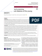 Update On Clinical Screening of Maturity Onset Diabetes of The Young (MODY)