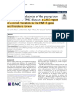 Maturity-Onset Diabetes of The Young Type 5 A MULTISYSTEMIC Disease: A CASE Report of A Novel Mutation in The HNF1B Gene and Literature Review