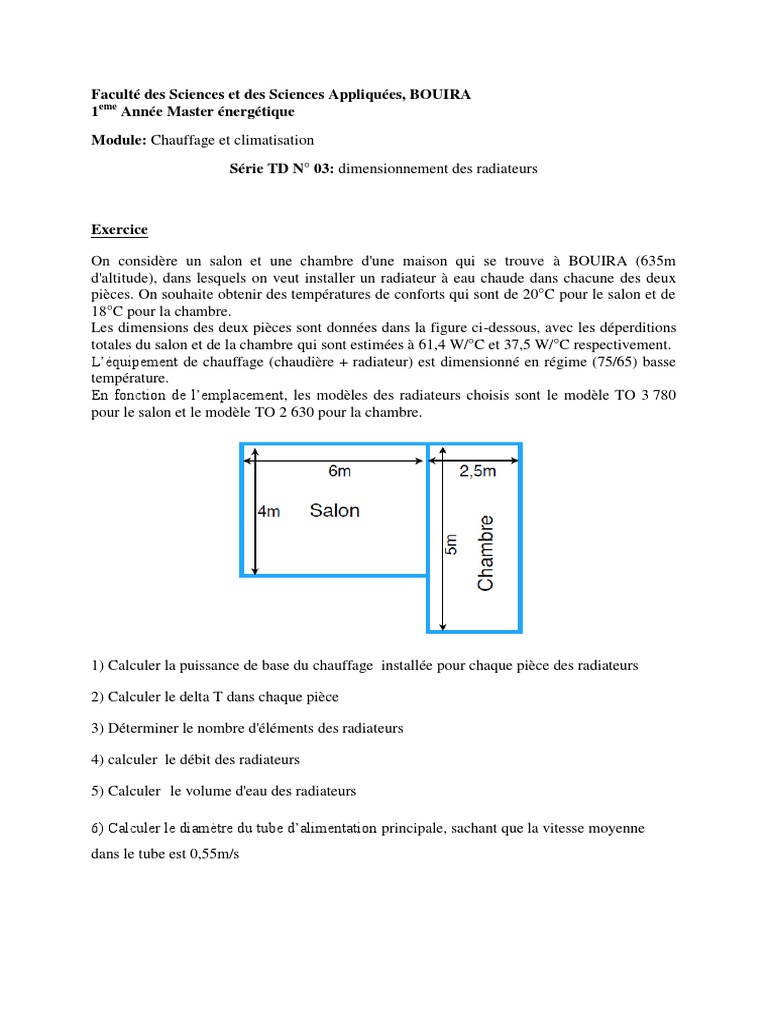 Calcul du Delta T pour Radiateurs | PDF