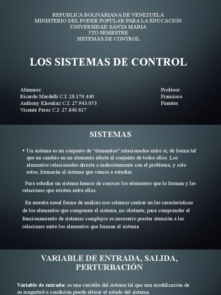 Sistemas de Control | PDF | Linealidad | Sistema de control