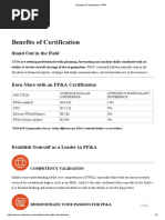 Benefits of Certification - FP&A