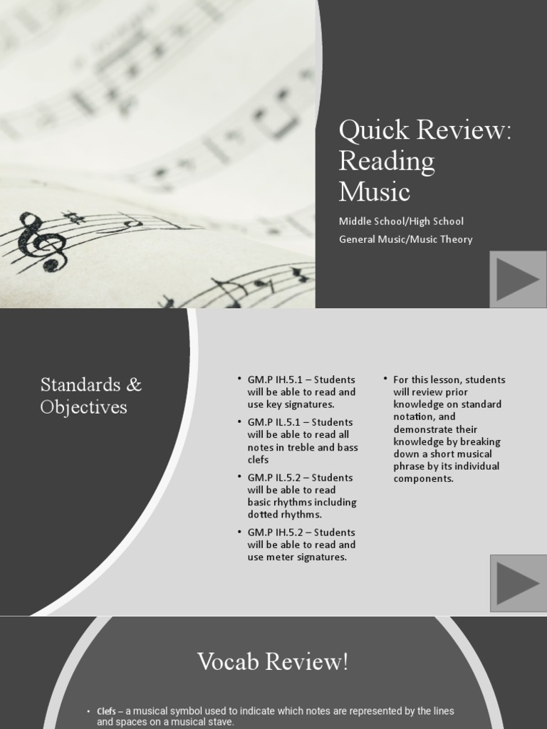 Music Reading Skills for Students | PDF | Clef | Musical Notation