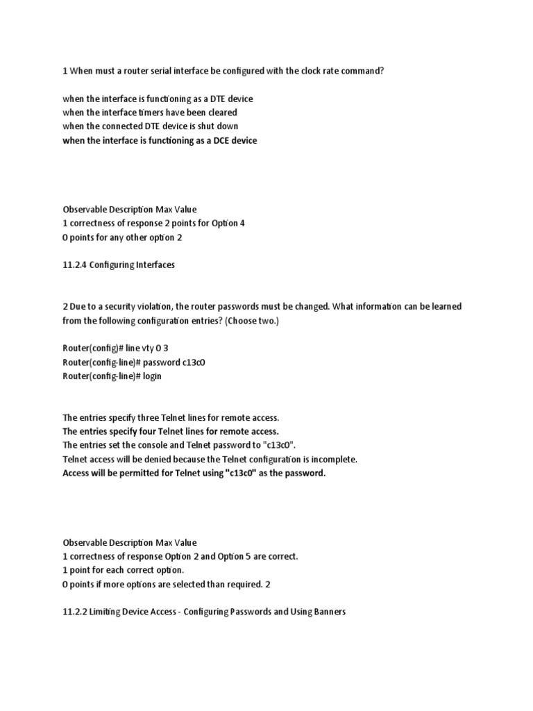 Network Fundamental Final Answers123 | PDF | Ip Address | Router ...