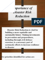 Importance of Disaster Risk Reduction