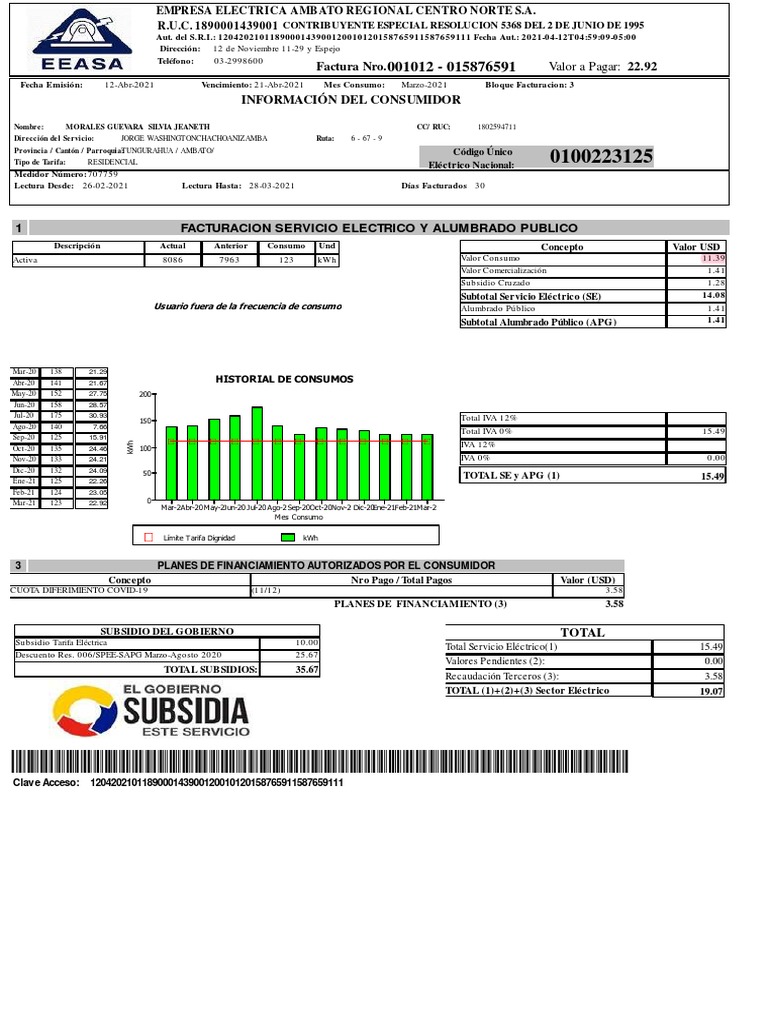 Factura de Luz Eléctrica 2 | Descargar gratis PDF | Economias | Energia ...