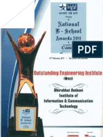 STAR NEWS Award for Outstanding Engg Institute (W) to DA-IICt