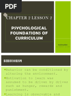 Psychological Foundation of Curriculum