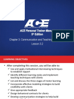 ACE Personal Trainer Manual: Chapter 3: Communication and Teaching Techniques Lesson 3.2