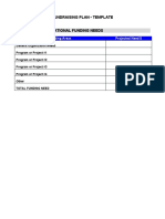 Fundraising Plan - Template: Funding Areas Projected Need $