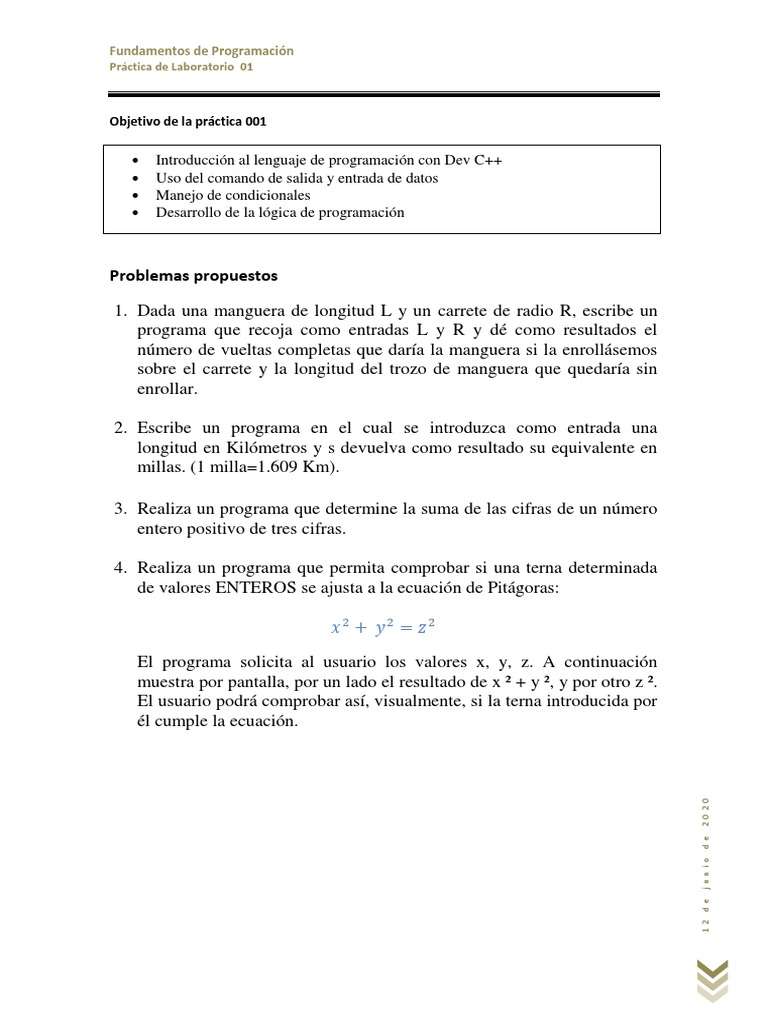 6489 Tarea - 01 Problemas en C++ | PDF | Métodos y materiales de ...
