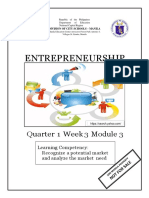 Entrepreneurship: Quarter 1 Week 3 Module 3