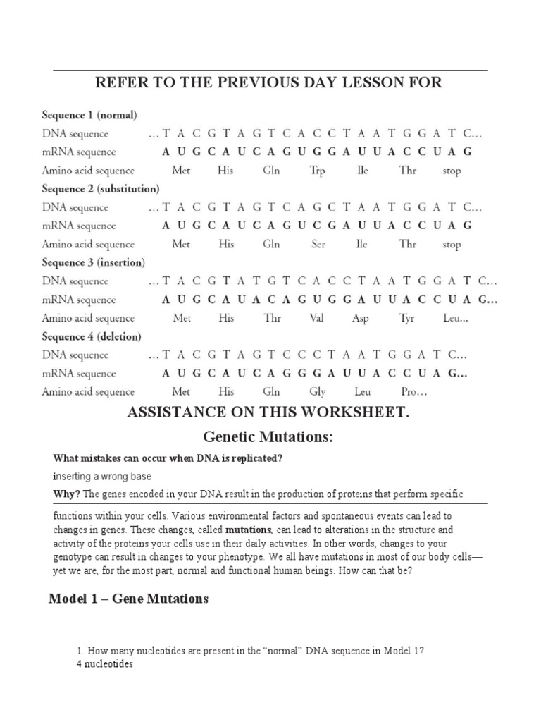 GENETIC MUTATIONS POGIL ANSWERS PDF intelligence overview