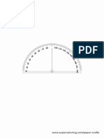 Protractor 180 Degrees Printable Template Paper Craft