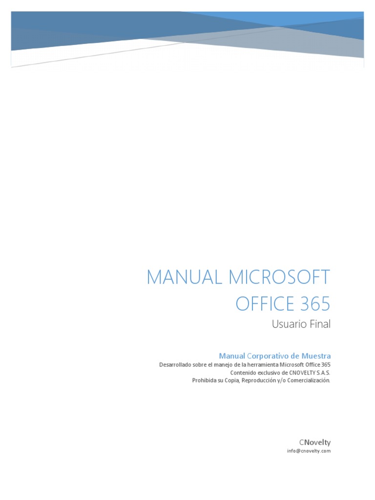 Manual de Usuario Office 365 | PDF | Microsoft Outlook | Microsoft