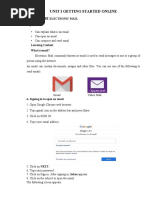 Unit I Getting Started Online