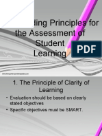 The Guiding Principles For The Assessment of Student Learning