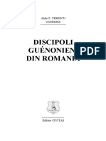 Discipoli Guenonieni Din Romania 2012