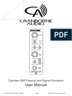User Manual: Camden 500 Preamp and Signal Processor