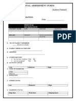 Assessment Form (Indoor)
