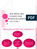 BFF2003 BHM2003 Lecture 1