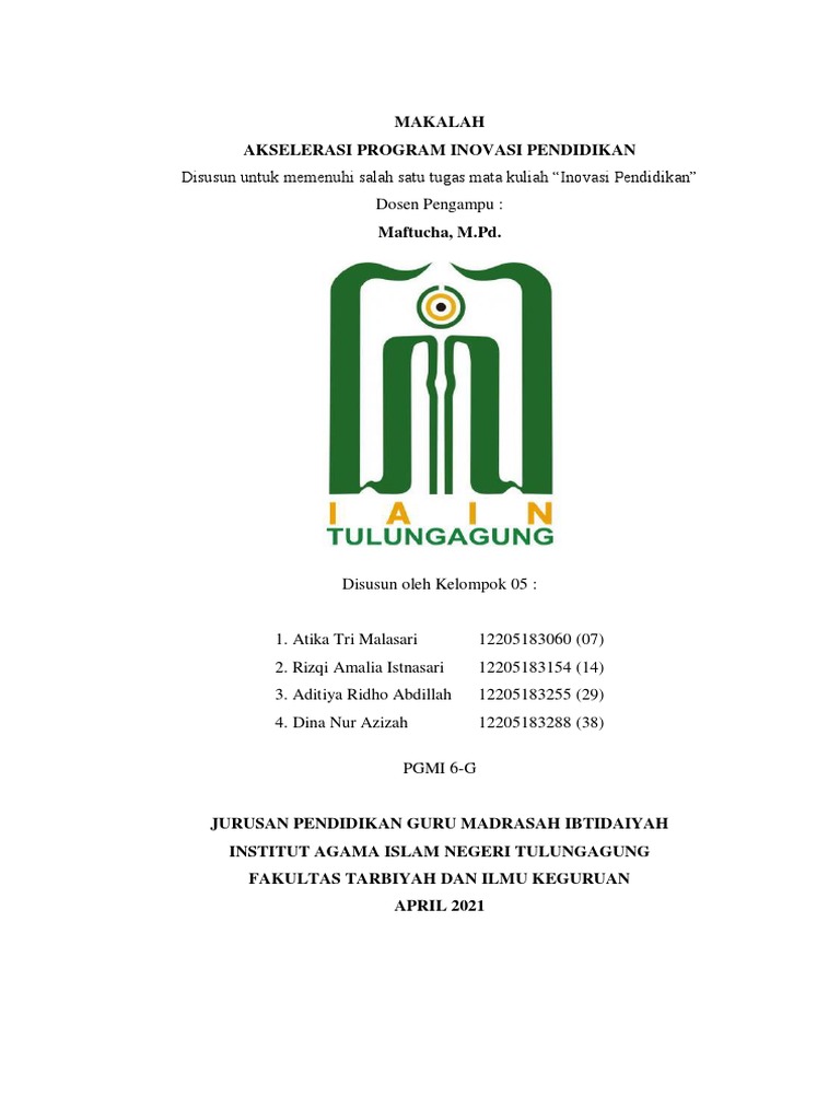 Akselerasi Inovasi Pendidikan di Sekolah | PDF