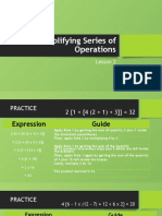 Lesson 2 - Simplifying Series of Operations