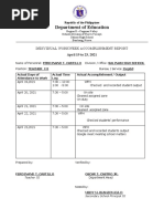 Department of Education: Individual Workweek Accomplishment Report