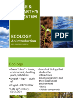 Lesson 1 INTRODUCTION TO ECOLOGICAL SYSTEMS