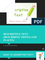 DESCRIPTIVE TEXT (DESCRIBING THINGS AND PLACES)