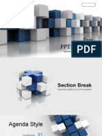 Abstract Blue Cube PowerPoint Templates