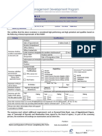 Nomination Form 1-F Agency Screening Certification: Agency Name Name of Nominee