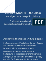 Changing Minds (1) : The Self As An Object of Change in History