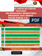 Paparan TTG Pelaksanaan Rekrutment Brigadir 2000 Polda Papua, 25 April 2021