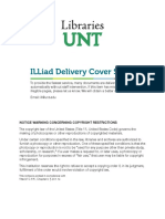 Illiad Delivery Cover Sheet: This Notice Is Posted in Compliance With Title 37 C.F.R., Chapter Ii, 201.14