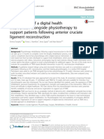 Acceptability of A Digital Health Intervention Alongside Physiotherapy To Support Patients Following Anterior Cruciate Ligament Reconstruction