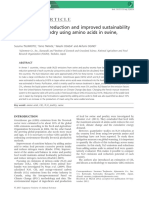 Greenhouse Gas Reduction and Improved Sustainability of Animal Husbandry Using Amino Acids in Swine, Poultry Feeds