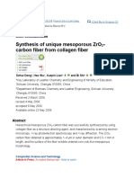 Synthesis of Unique Mesoporous Zro - Carbon Fiber From Collagen Fiber