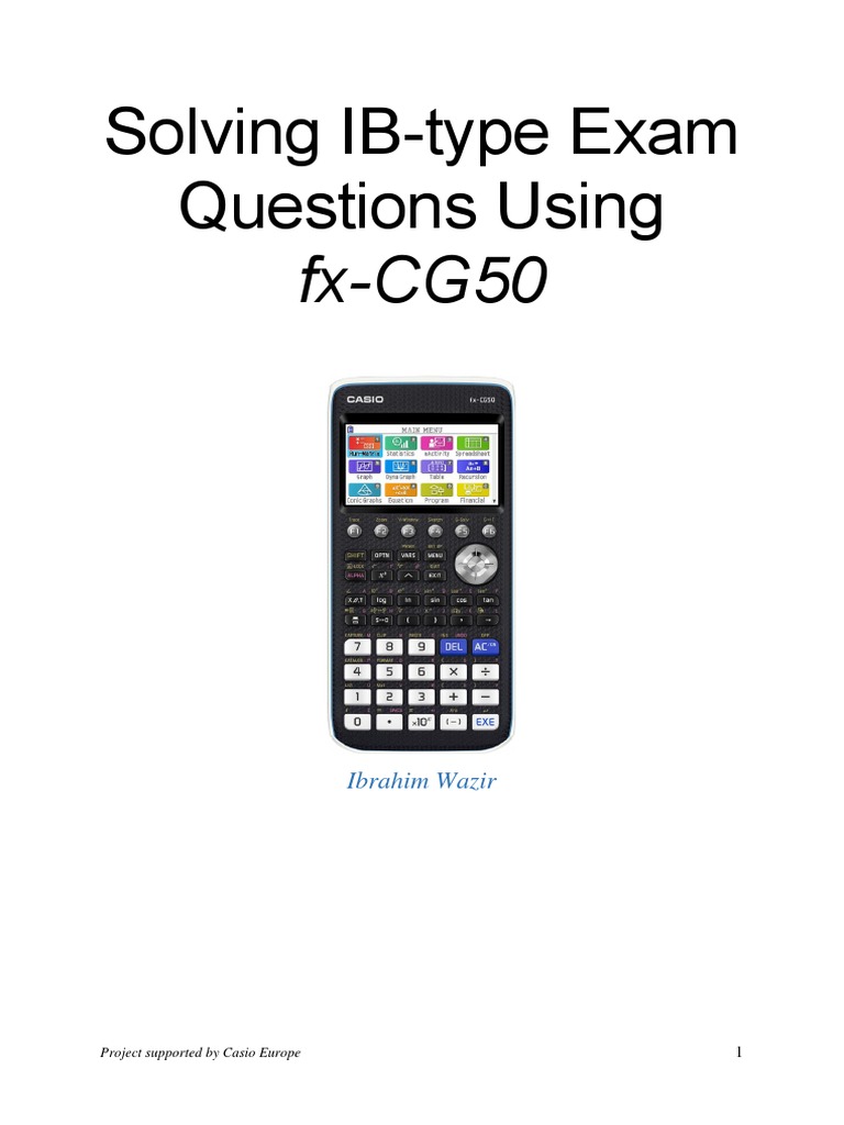 Using fx-CG50 for IB Math Exams | PDF | Sine | Summation