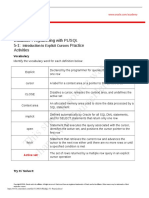 This Study Resource Was: Database Programming With PL/SQL 5-1: Practice Activities