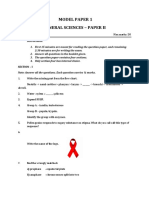 Model Paper 1 General Sciences - Paper Ii: Section - I 12X 6 MARKS