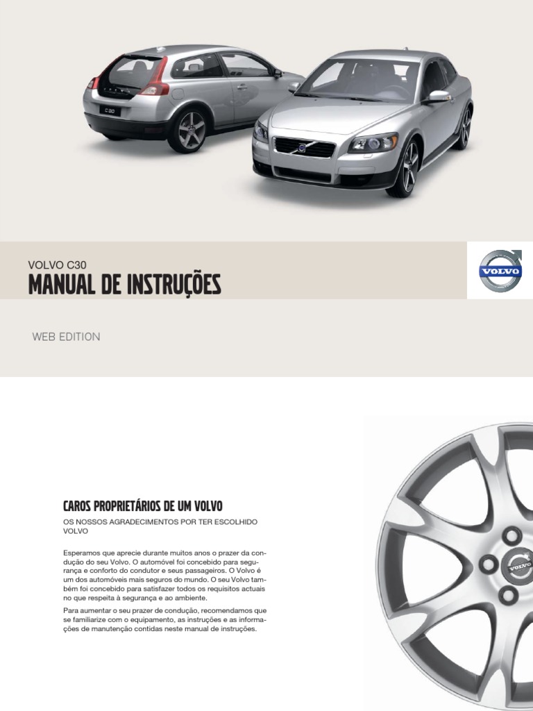 VOLVO C30. Manual de Instruções PDF Airbag Carro