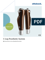 C-Leg Prosthetic System. Instructions For Use (Qualified Personnel)